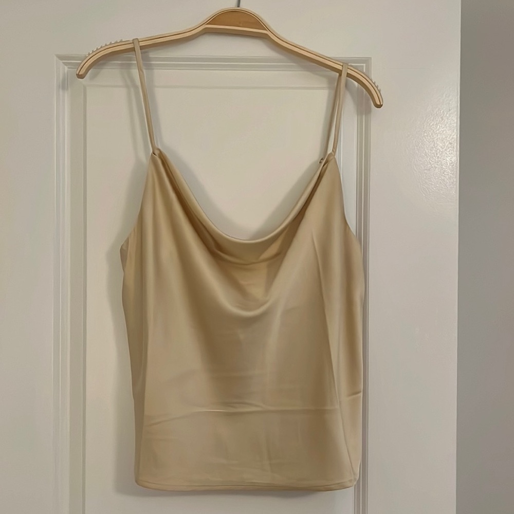 Gold Cowl-Neck Tank